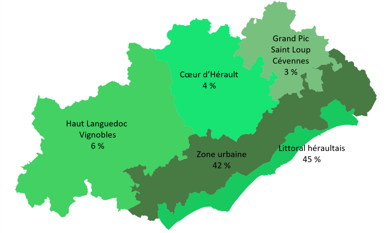 2023 Nuitées FVT Hérault - 5 zones